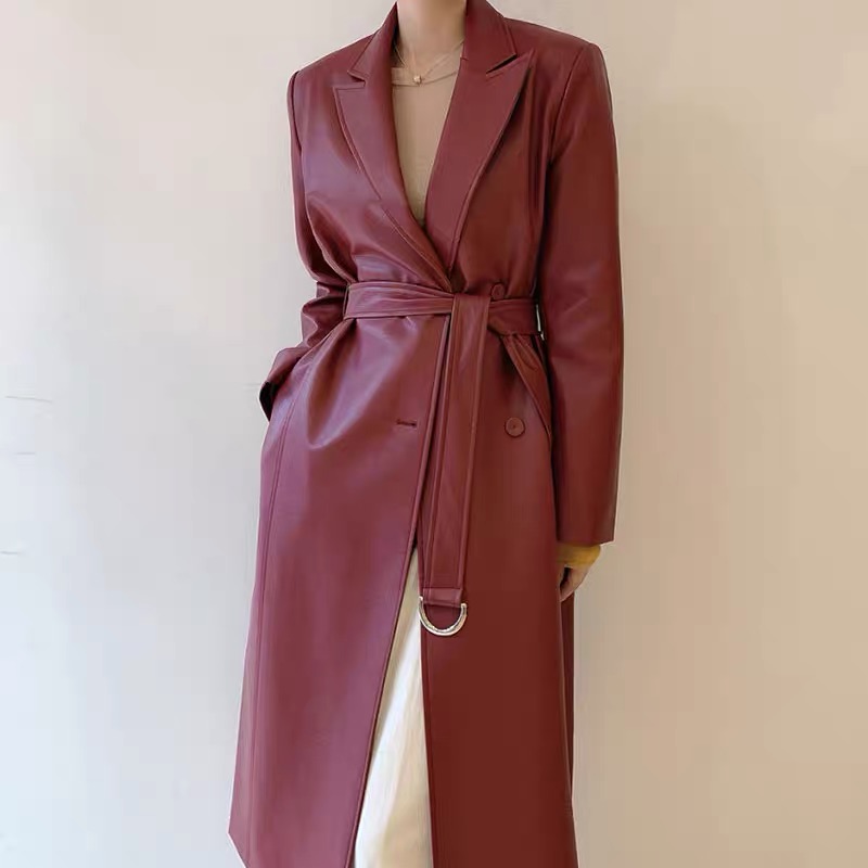 Shine within leather coat COA164 images